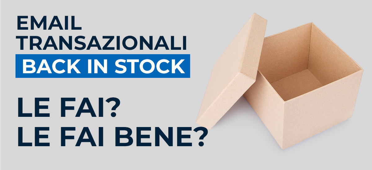 Email transazionali Back in stock