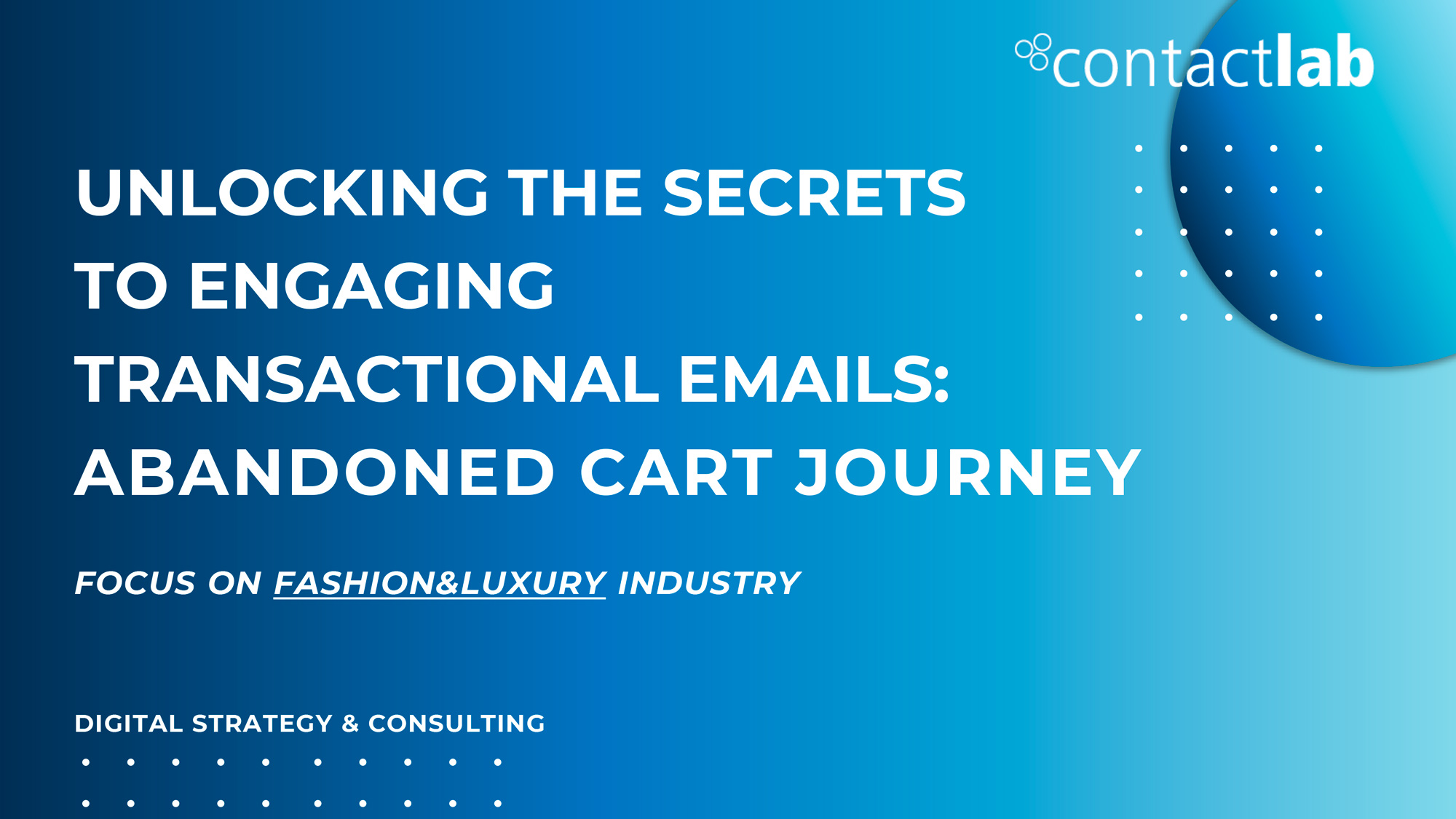 Email Transazionali: Carrello Abbandonato